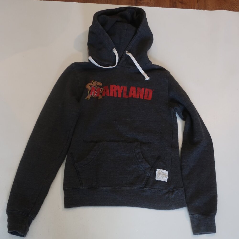 Boys The Original Retro Brand (Item- 401) Gray Maryland Hoodie Sweatshirt M